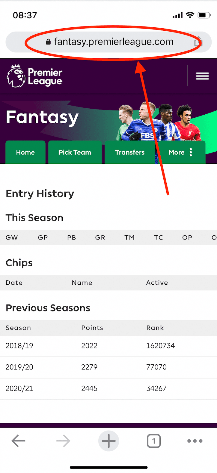 Find your FPL ID step 2